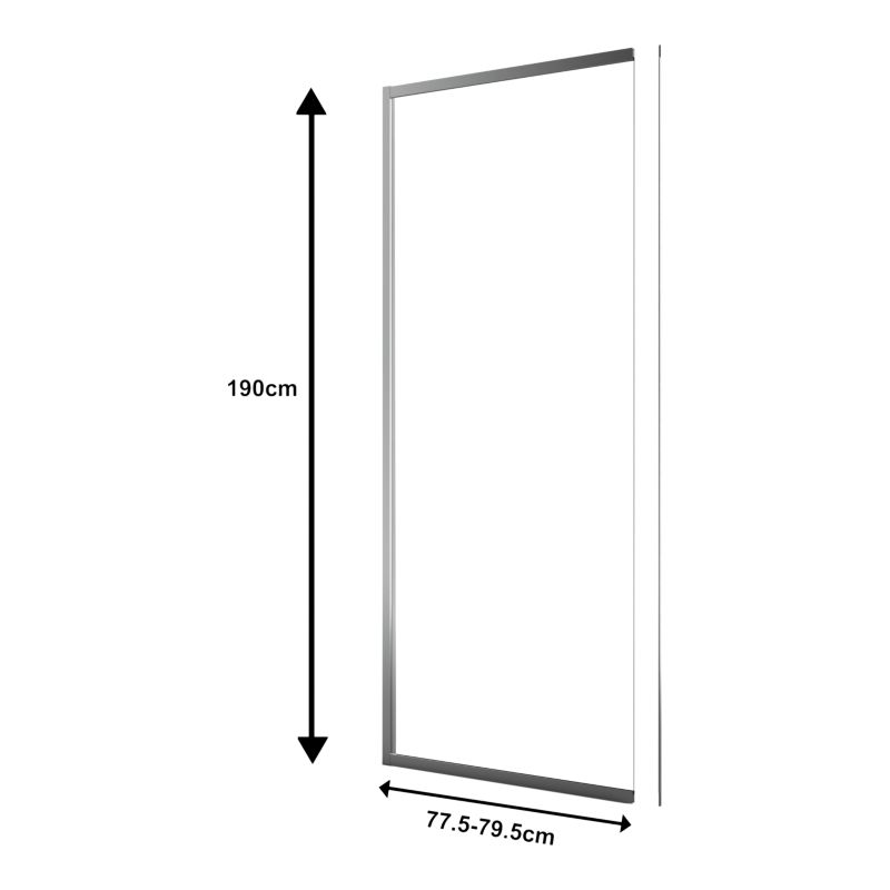 Brusevæg Maza 80 cm Krom/Transparent | 5063022657954