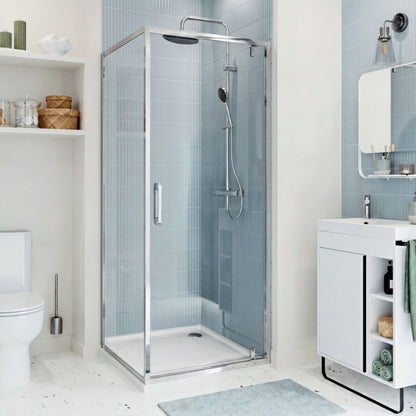 Brusevæg Maza 80 cm Krom/Transparent | 5063022657954