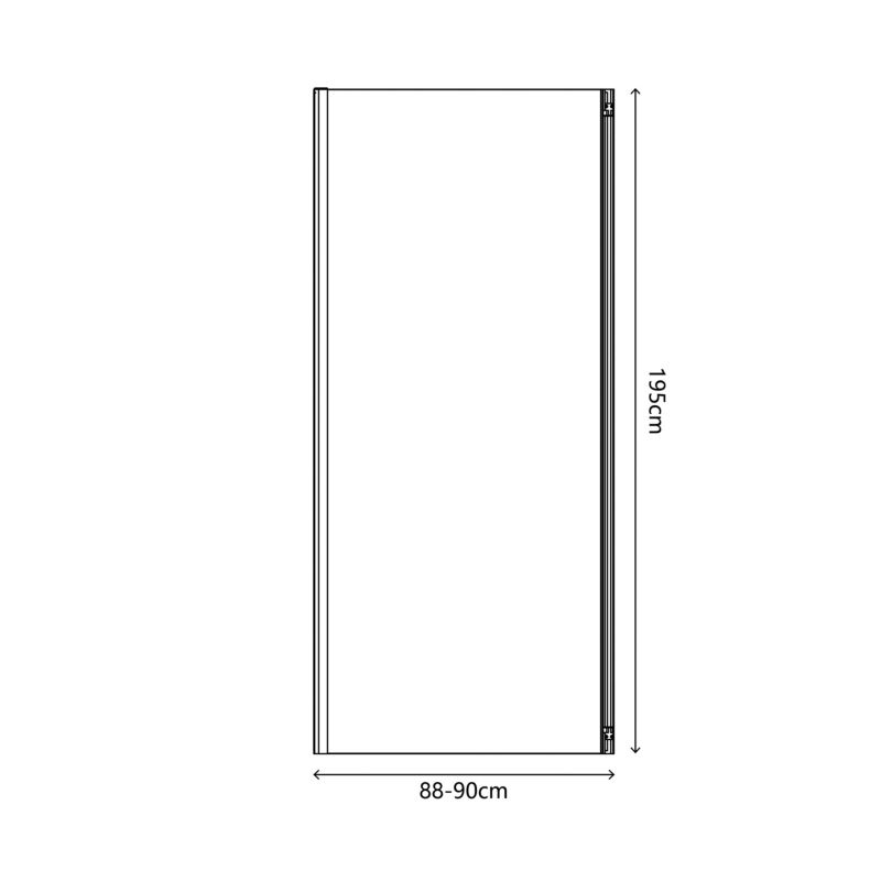 Brusevæg 90 cm Kobberbrun/Transparent