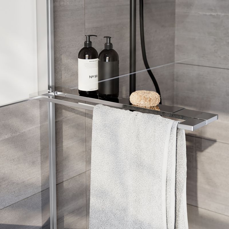 Brusevæg Walk-in 80x195 cm Krom/Transparent