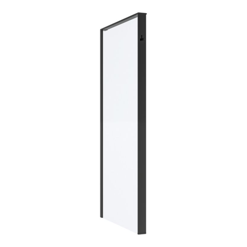 Walk-in brusevæg Evanna 80 cm Sort