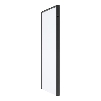 Walk-in brusevæg Evanna 80 cm Sort