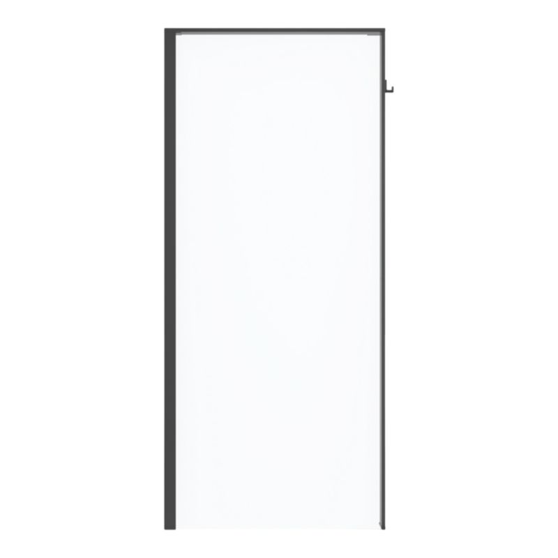 Walk-in brusevæg Evanna 80 cm Sort