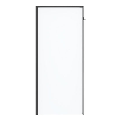 Walk-in Brusevæg 90 cm Sort Ramme Hærdet Glas 8 mm