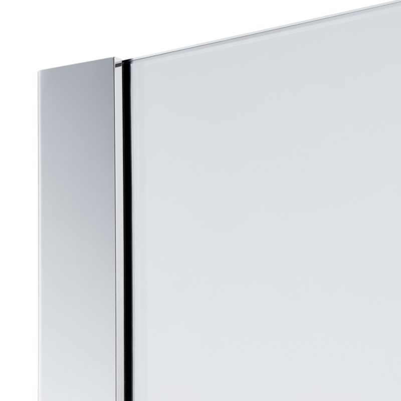 Brusevæg Zilia 80 x 200 cm Transparent Glas Rustfrit Stål