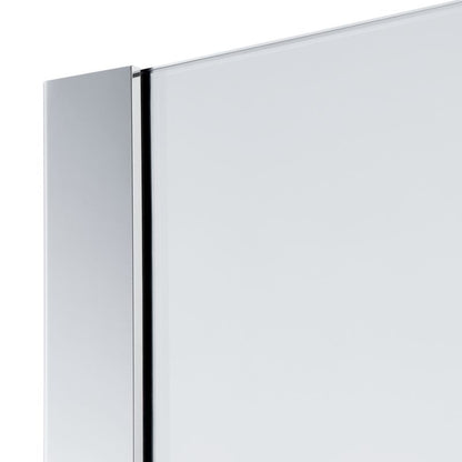 Brusevæg Zilia 80 x 200 cm Transparent Glas Rustfrit Stål