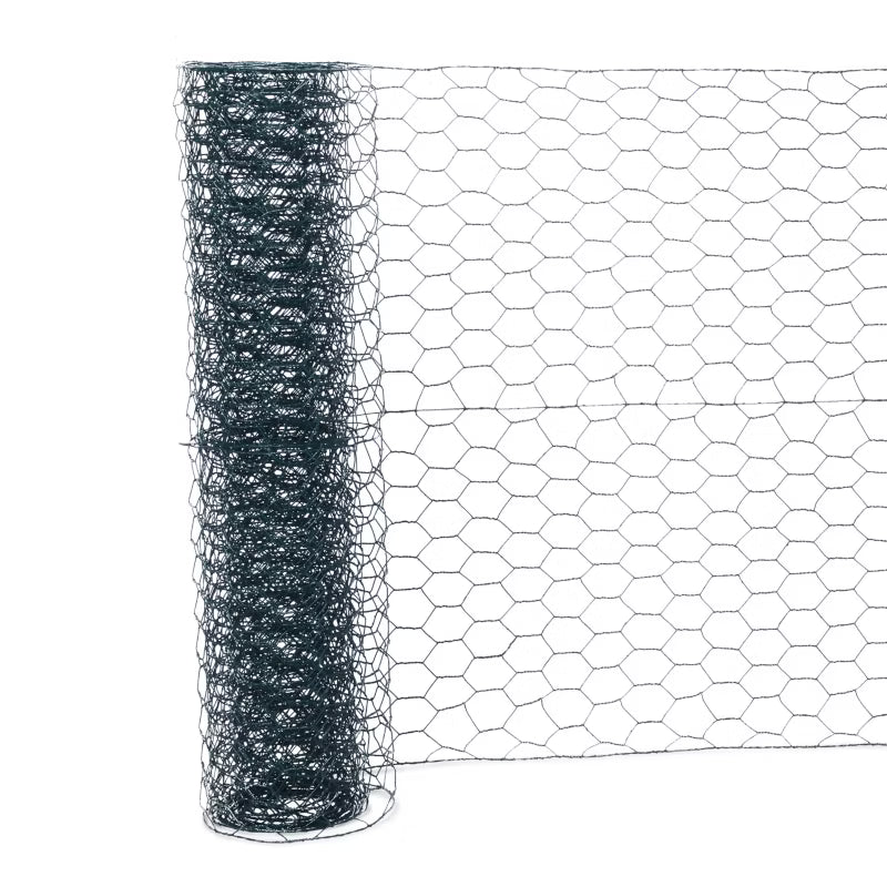 Sekskanthegn 0,5x10 m Grøn PVC-belagt Stål | 12660BQ