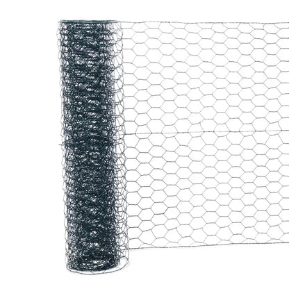 Sekskanthegn 0,5x10 m Grøn PVC-belagt Stål | 12660BQ