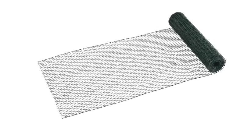 Sekskanthegn 0,5x10 m Grøn PVC-belagt Stål | 12660BQ