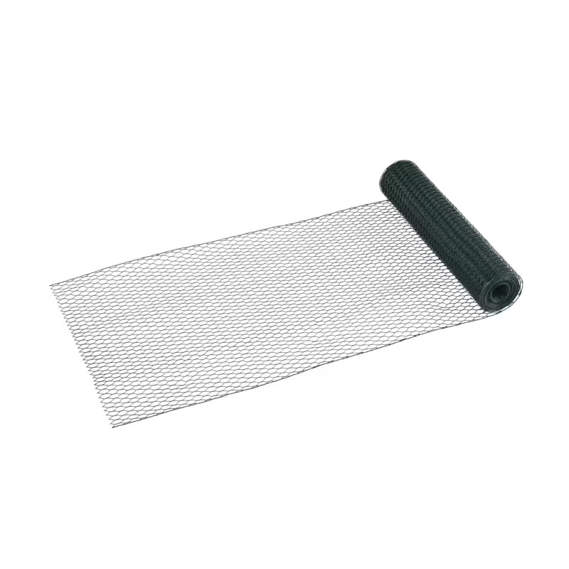 Sekskantnet 13 mm 1x10 m Grøn PVC Galvaniseret Stål | 12650BQ