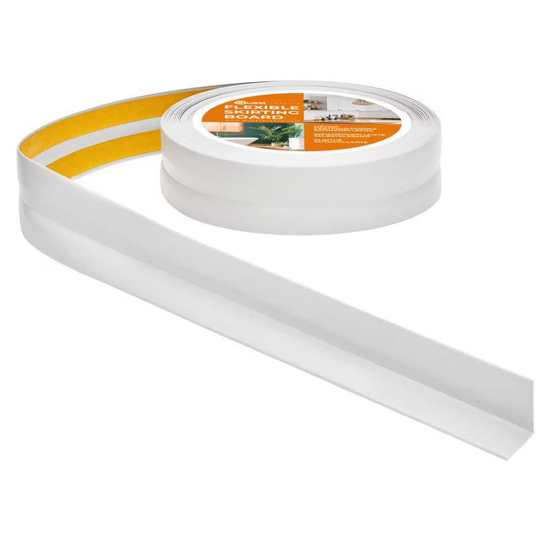 Selvklæbende Fodliste PVC 30x30 mm 20 m Lysegrå