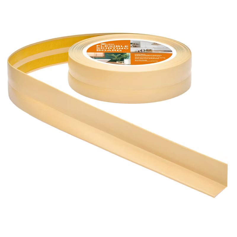 Selvklæbende Fodliste PVC 30x30 mm 25 m Creme