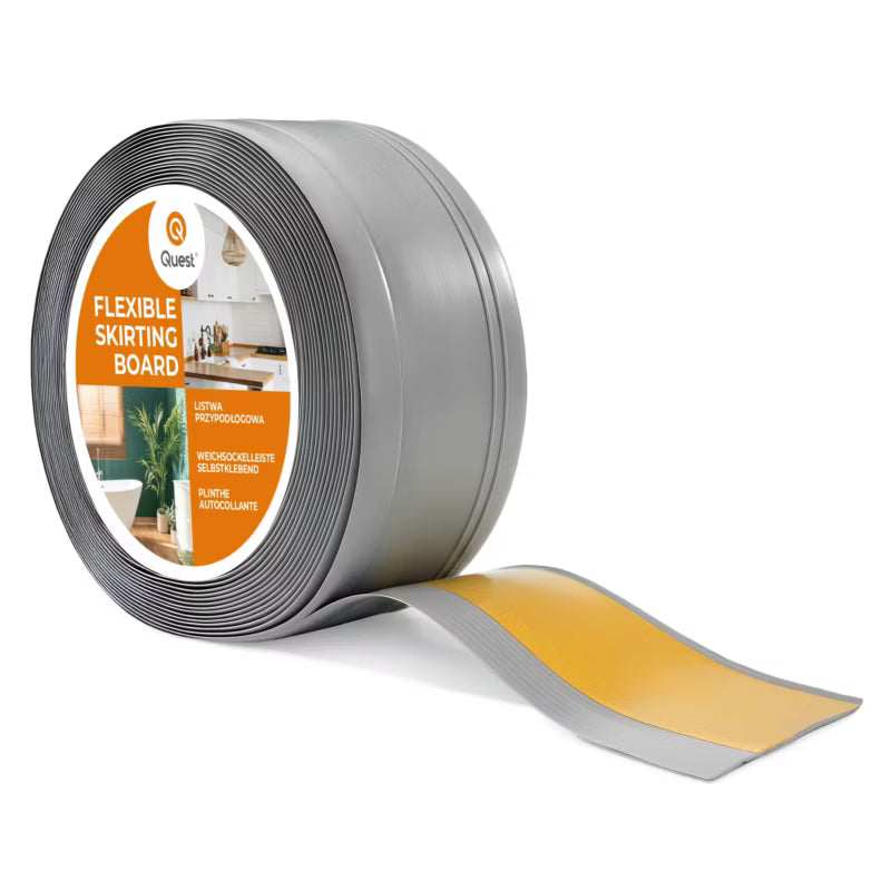 Selvklæbende Fodliste PVC 70x20 mm Grå 10 m
