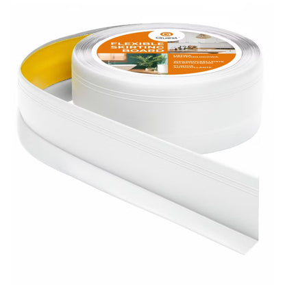 Selvklæbende Fodpanel 50x20 mm 5 m Hvid PVC