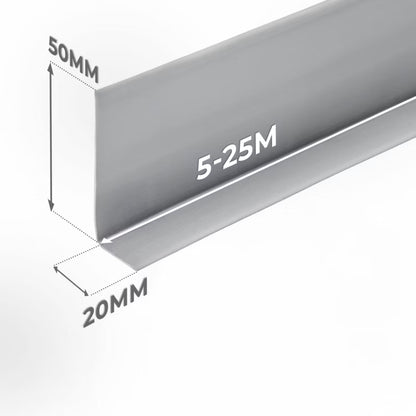 Selvklæbende Fodpanel 50x20 mm 5 m Sort PVC