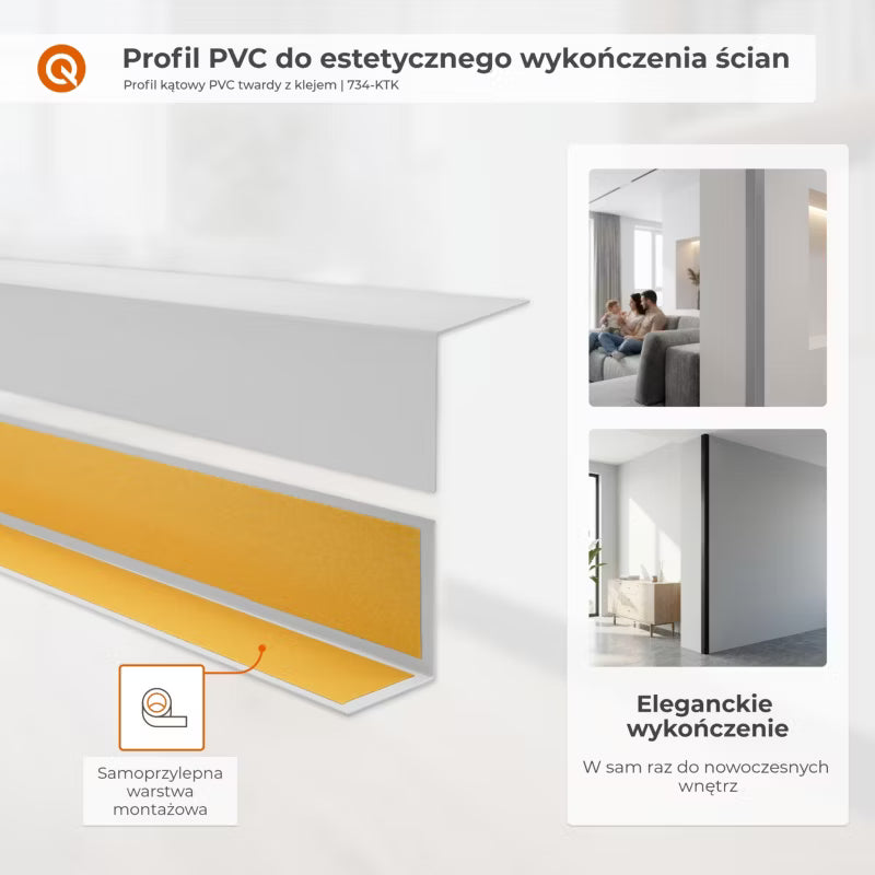 Selvklæbende Hjørneprofil PVC 30x30 mm
