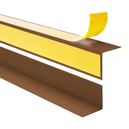 Selvklæbende Hjørneprofil PVC 35x35 mm 150 cm Brun