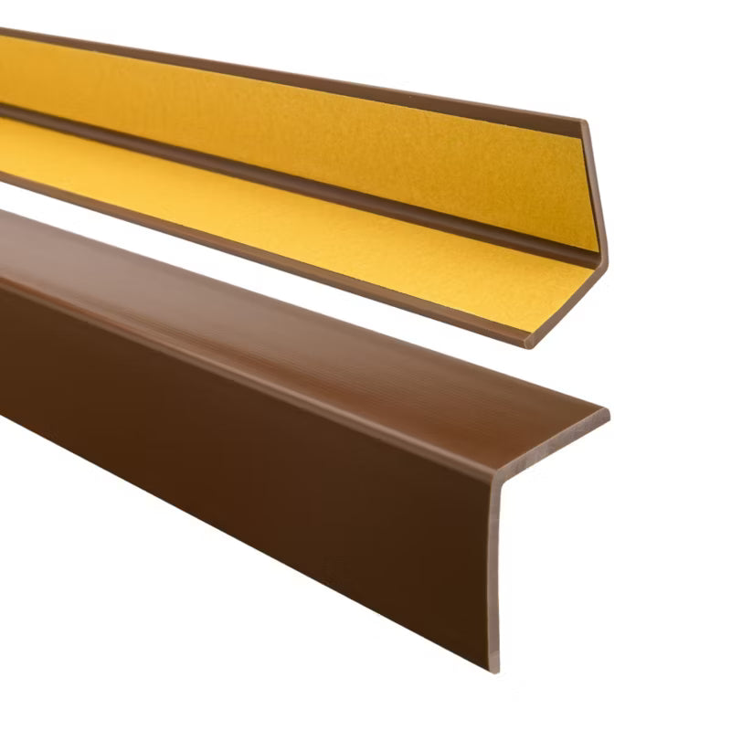 Selvklæbende Hjørneprofil PVC 40x40 mm 130 cm Brun