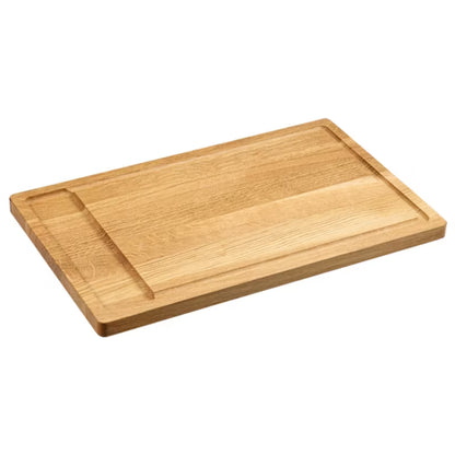 Serveringsbræt Egetræ 45x28x2 cm med Saftrille