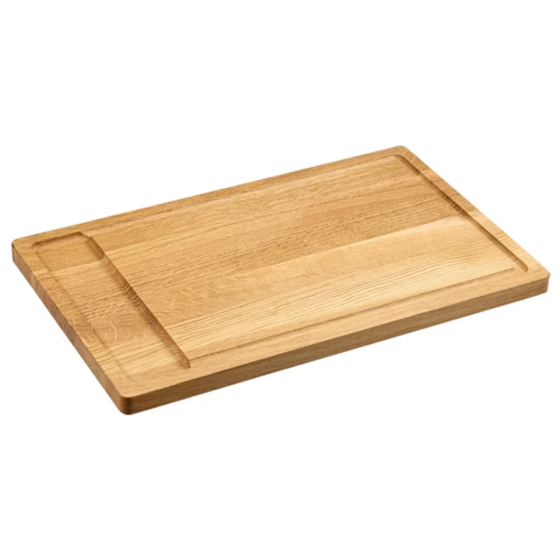 Serveringsbræt Egetræ 45x28x2 cm med Saftrille