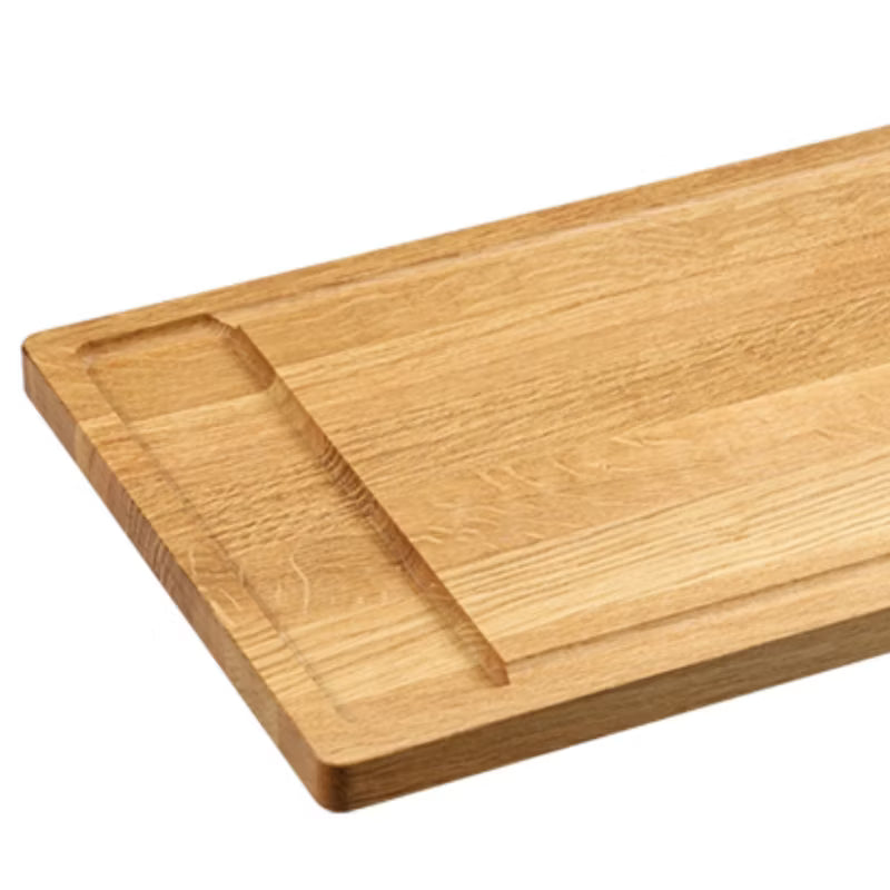 Serveringsbræt Egetræ 45x28x2 cm med Saftrille