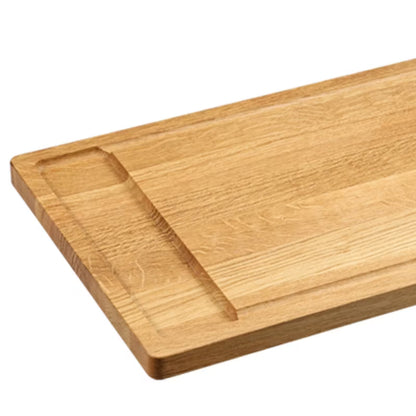 Serveringsbræt Egetræ 45x28x2 cm med Saftrille