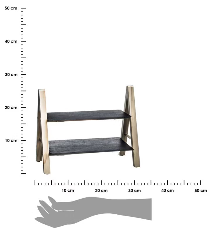 Serveringsfad 2-Lags 32 cm Skifer Grå