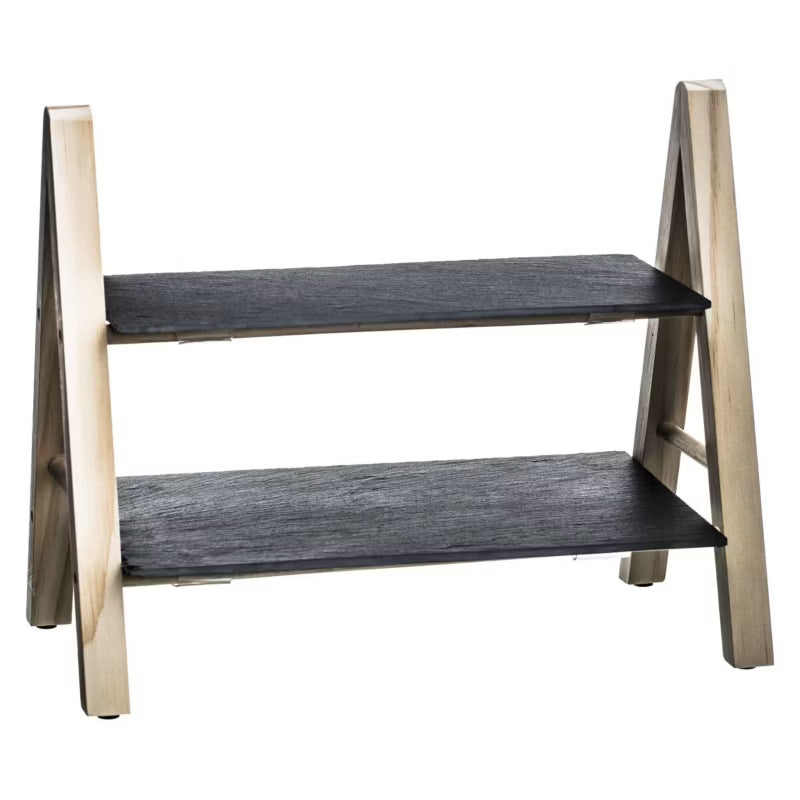 Serveringsfad 2-Lags 32 cm Skifer Grå