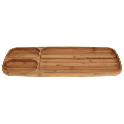 Serveringsfad 3-Rums 39x16 cm Bambus