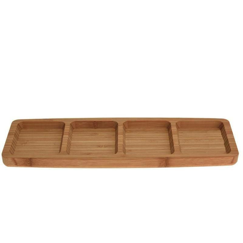 Serveringsfad Bambus 33x10 cm 4 Rum