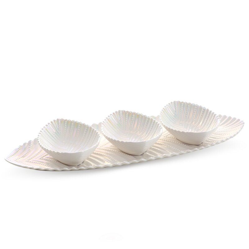 Serveringsfad Nela 05 17x48 cm Perlemor 4 Dele
