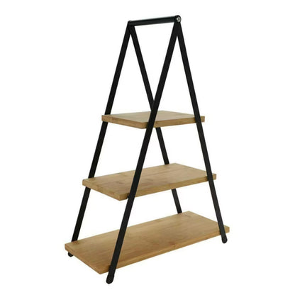 Serveringsopsats 3 Niveauer Bambus 38x15x53 cm Natur