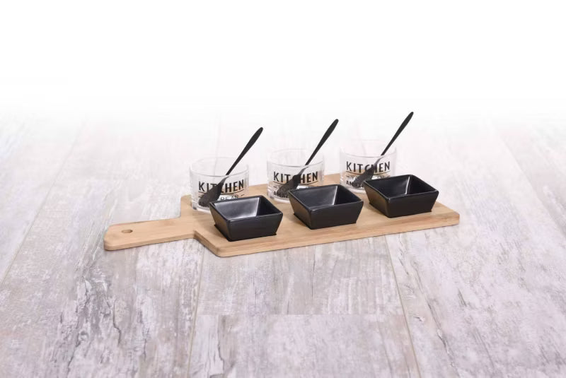 Serveringssæt Bambus 37x17,5 cm 10 Dele