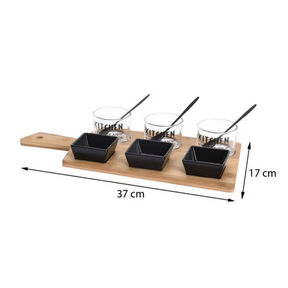 Serveringssæt Bambus 37x17,5 cm 10 Dele