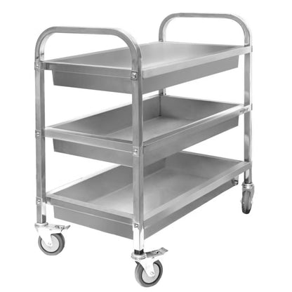 Serveringsvogn 85x45x90 cm Rustfrit Stål