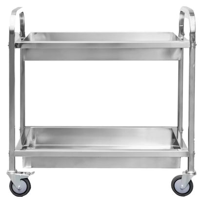 Serveringsvogn 95x50x95 cm Rustfrit Stål