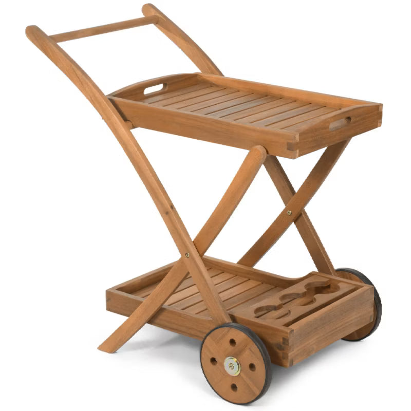 Serveringsvogn FDZN 4050-T 80x50 cm Akacietræ
