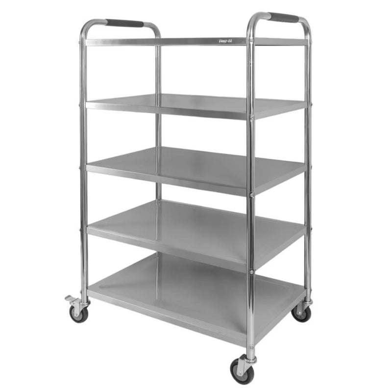 Serveringsvogn Rustfrit Stål 86x54x154 cm med 5 Hylder