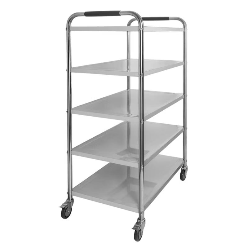 Serveringsvogn Rustfrit Stål 86x54x154 cm med 5 Hylder