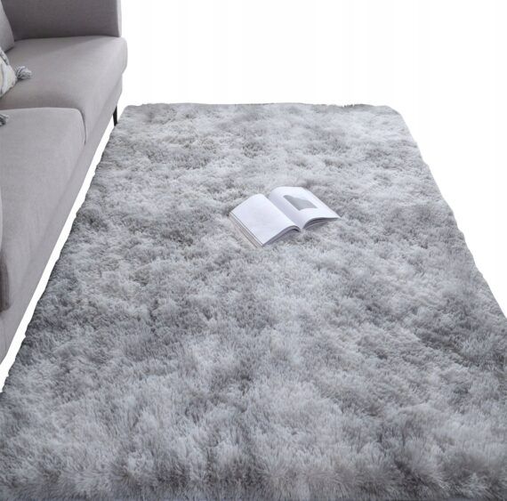 Shaggy Tæppe 120x170 cm Lysegrå Polyester