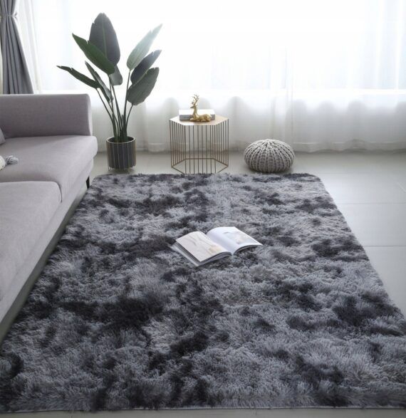 Shaggy Tæppe 200x300 cm Mørkegrå Polyester