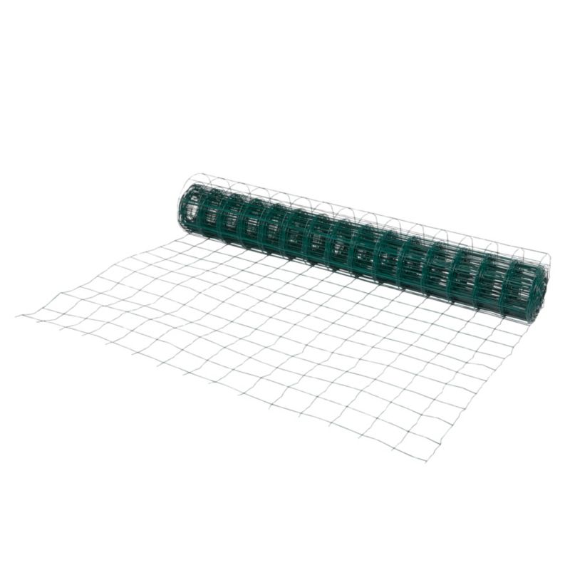 Svejset havehegn 1,5 x 20 m med maskestørrelse 100 x 100 mm i grøn