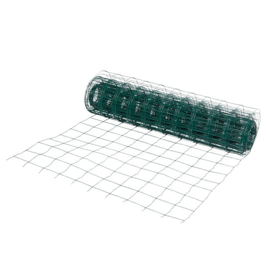 Svejset havehegn 1 x 20 m med maskestørrelse 100 x 100 mm i grøn farve