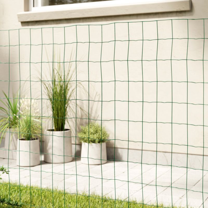Blooma svejset hegnsnet 1,2 x 25 m med maske 100 x 75 mm i grøn