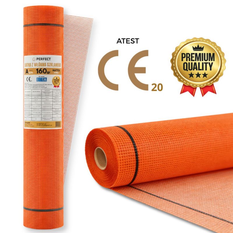 Glasfibernet 1x50 m 160 g/m² Orange 50 m²