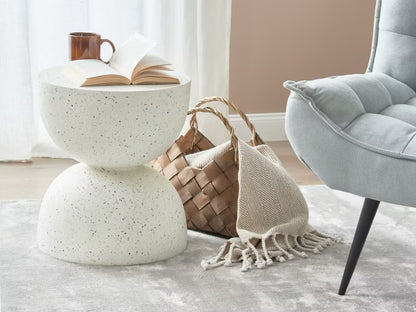Sidebord Caoria 40x40 cm Terrazzo Hvid
