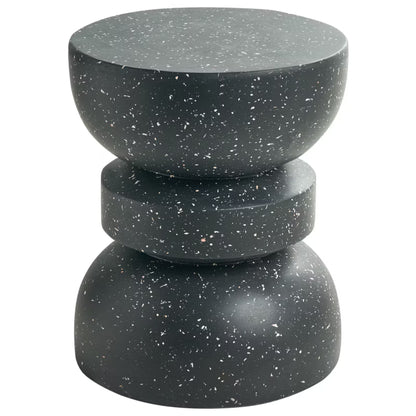 Sidebord Faliro 37x37 cm Sort Terrazzo-Look