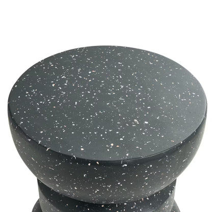 Sidebord Faliro 37x37 cm Sort Terrazzo-Look