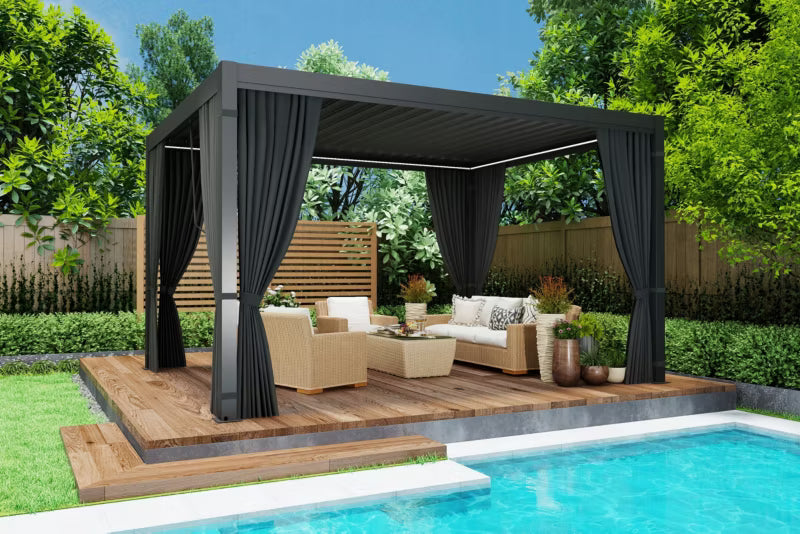 Sidegardin med Insektnet til Pergola 4 m
