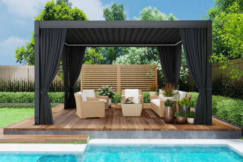 Sidegardin med Insektnet til Pergola 4 m